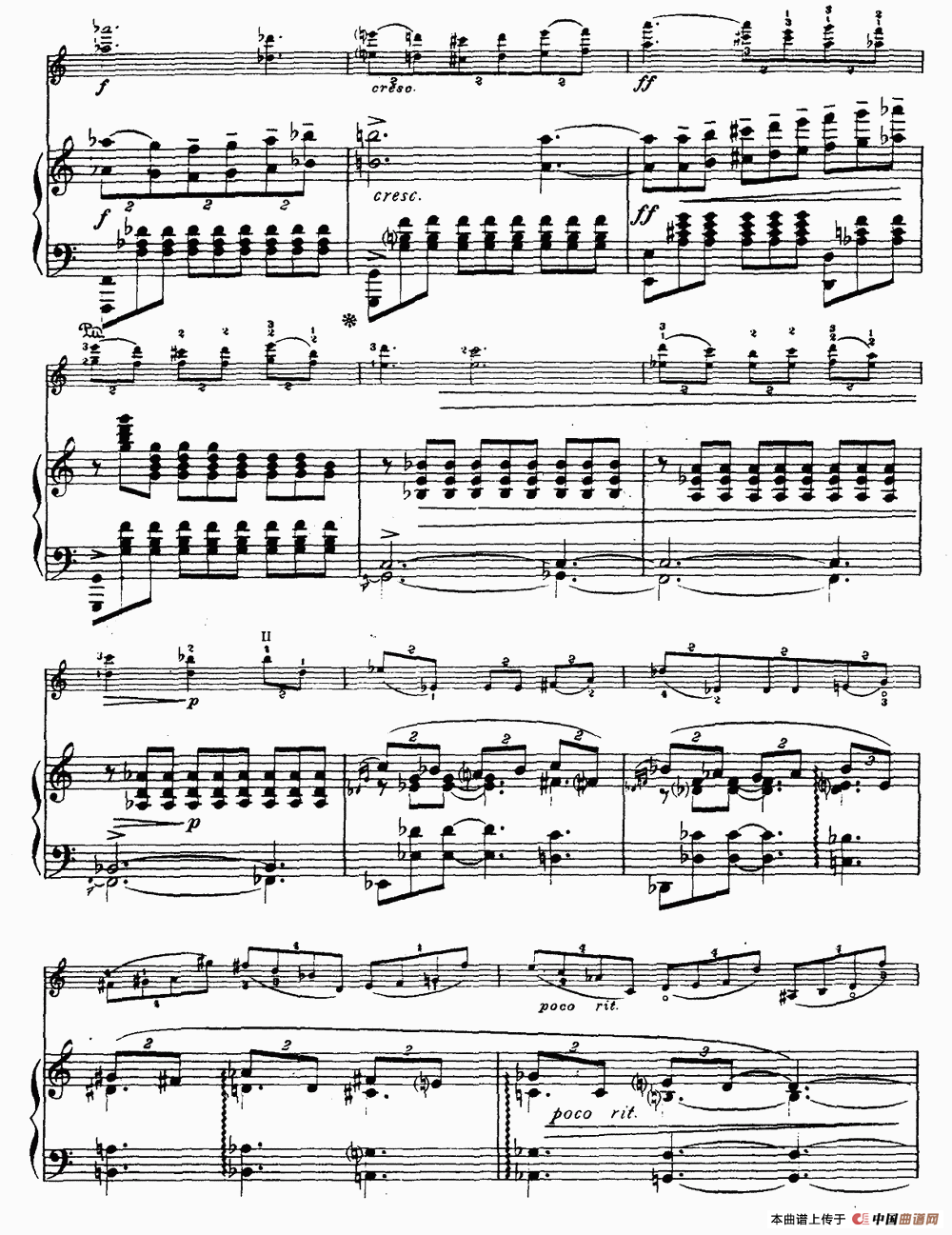夜曲（格里格作曲版、小提琴+钢琴伴奏）小提琴谱