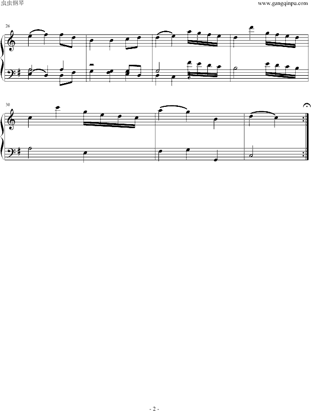 莫扎特小步舞曲K.1钢琴谱