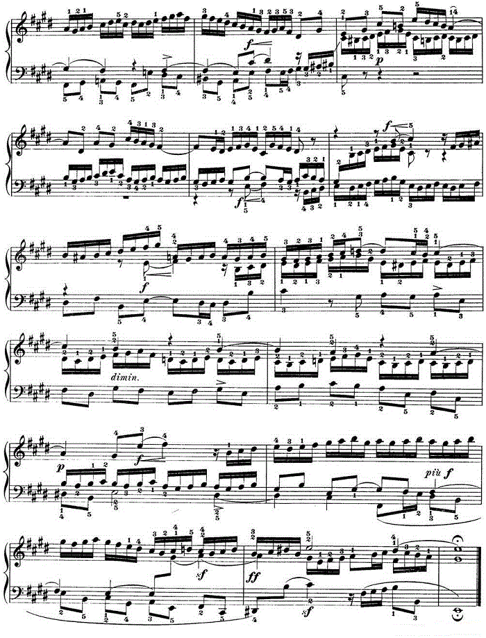 巴赫《平均律钢琴曲集·第一卷》之赋格曲（NO.9）
