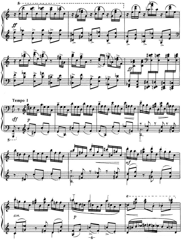 拉赫玛尼诺夫 音画练习曲14或15 Etudes tableaux Op.39 No.6
