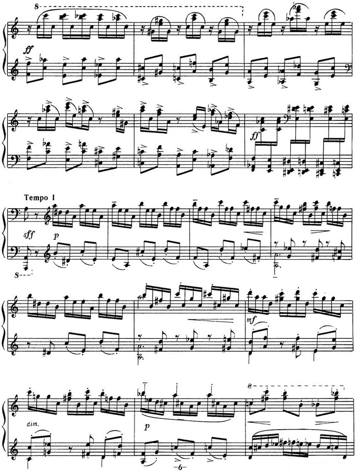 拉赫玛尼诺夫 音画练习曲14或15 Etudes tableaux Op.39 No.6