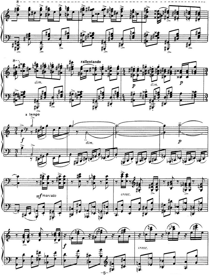 拉赫玛尼诺夫 音画练习曲14或15 Etudes tableaux Op.39 No.6