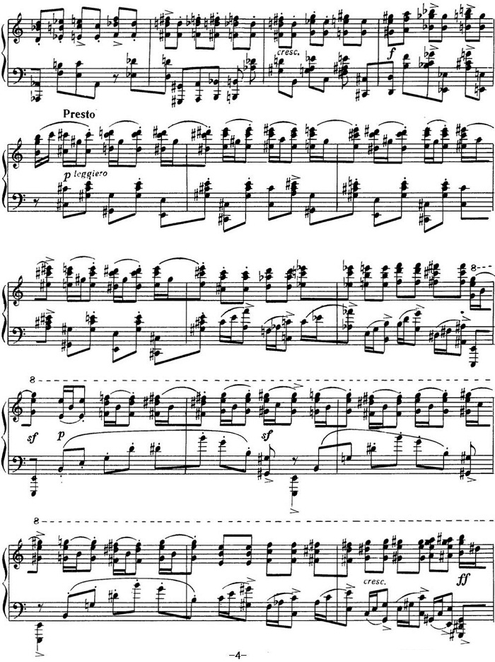 拉赫玛尼诺夫 音画练习曲14或15 Etudes tableaux Op.39 No.6