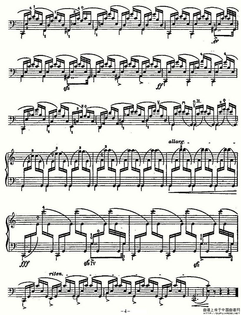 PIATTI 12 Caprices 之7（大提琴）小提琴谱