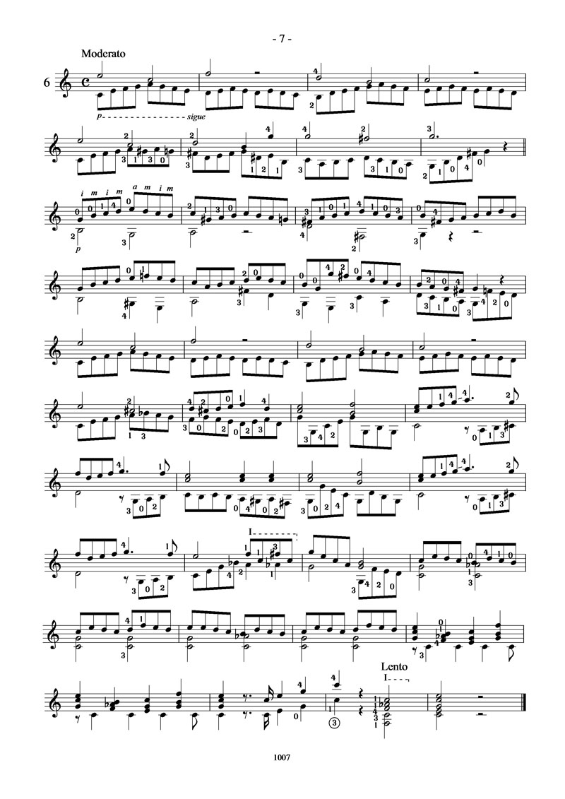 卡尔卡西25首练习曲（6）吉他谱
