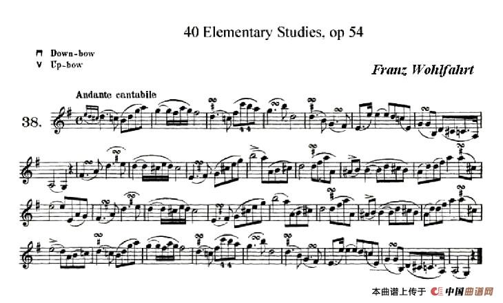 40首小提琴初级技巧练习曲之38小提琴谱