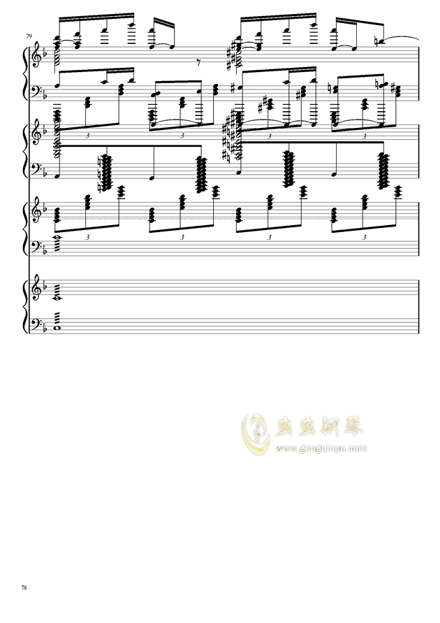 EX死亡华尔兹钢琴谱