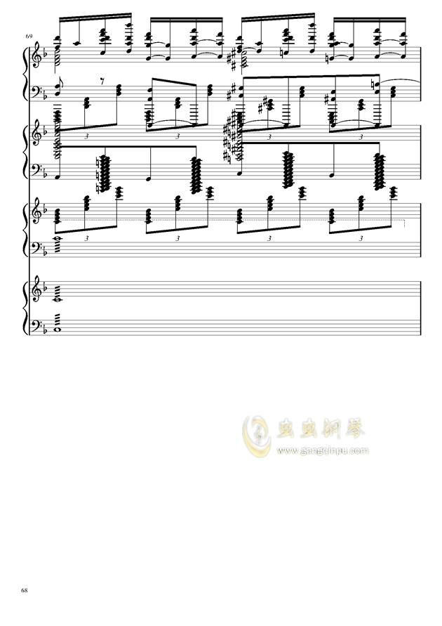 EX死亡华尔兹钢琴谱