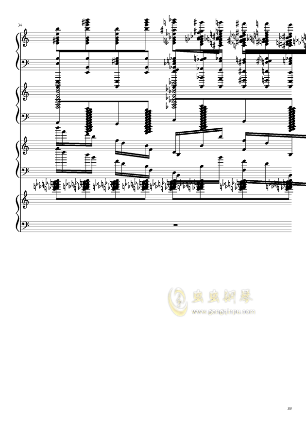 EX死亡华尔兹钢琴谱