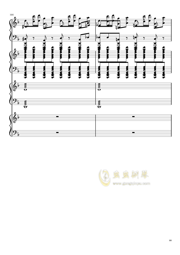 EX死亡华尔兹钢琴谱