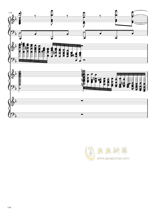 EX死亡华尔兹钢琴谱