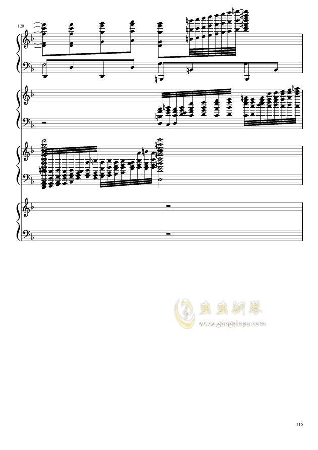 EX死亡华尔兹钢琴谱