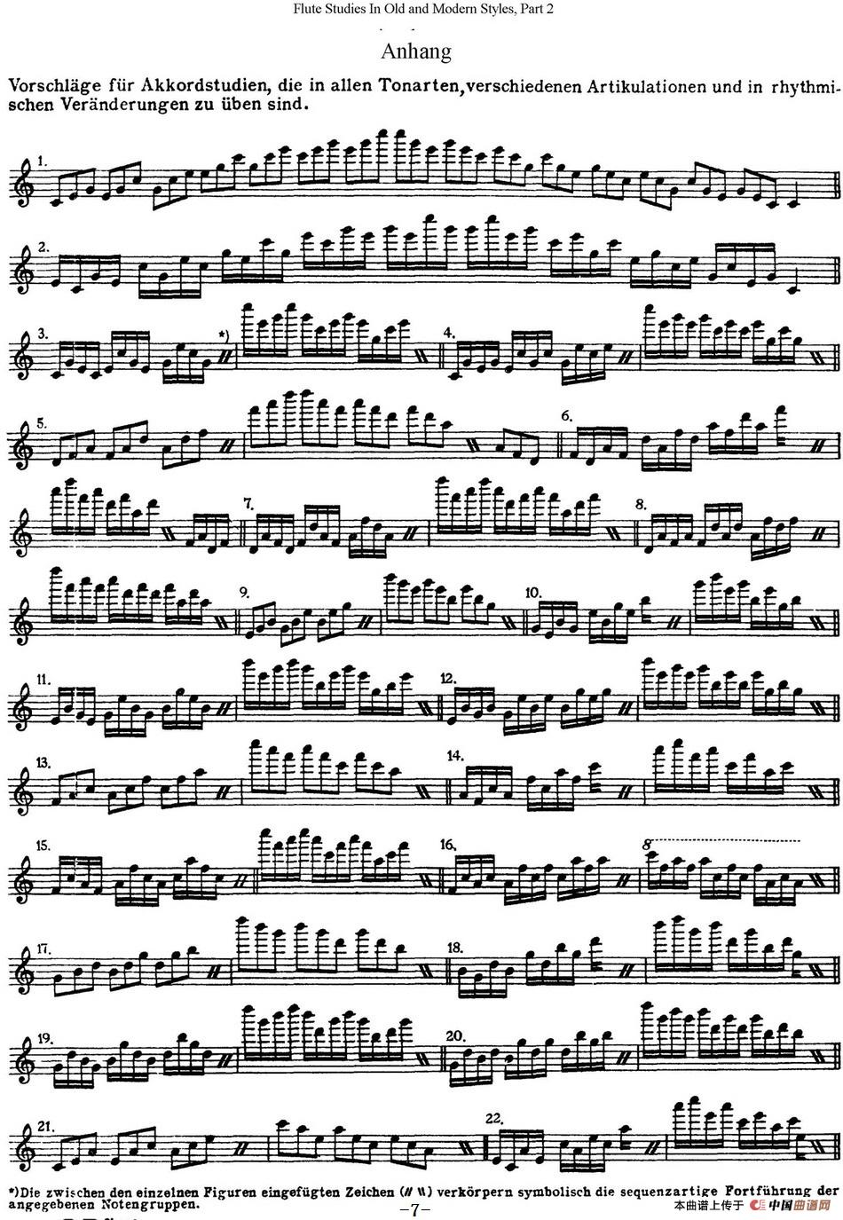 斯勒新老风格长笛练习重奏曲（第二部分）（N