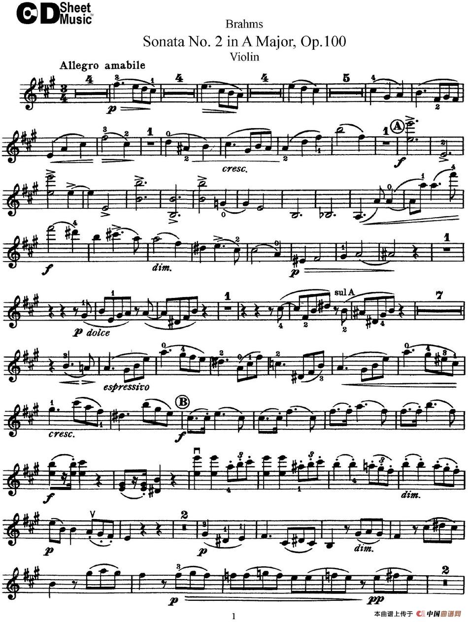 Violin Sonata No.2 in A Major Op.100