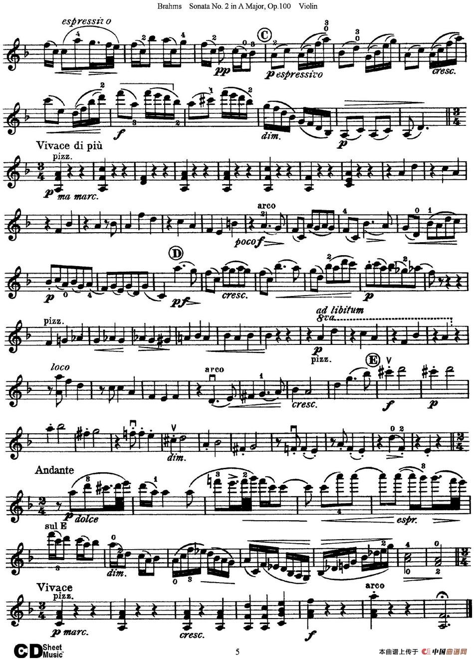 Violin Sonata No.2 in A Major Op.100