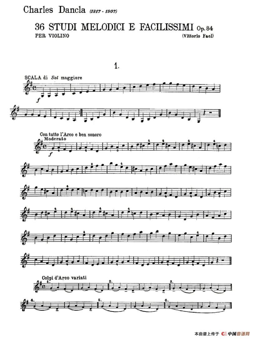 36 Studi Melodici E Facilissimi  Op.48之1—10（36首容易旋