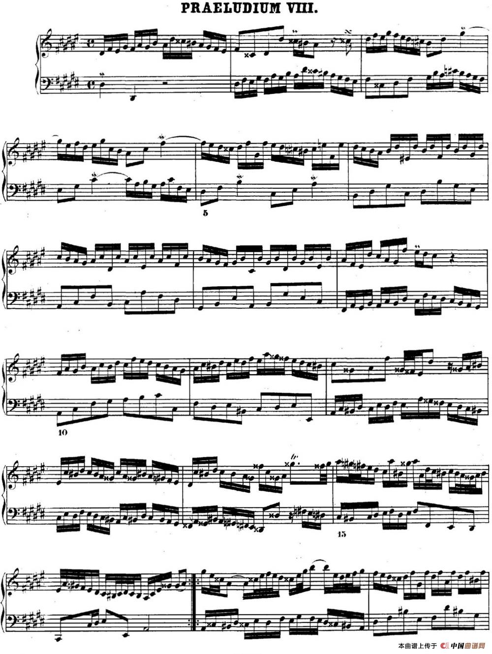 巴赫《平均律钢琴曲集·第二卷》之前奏曲（NO