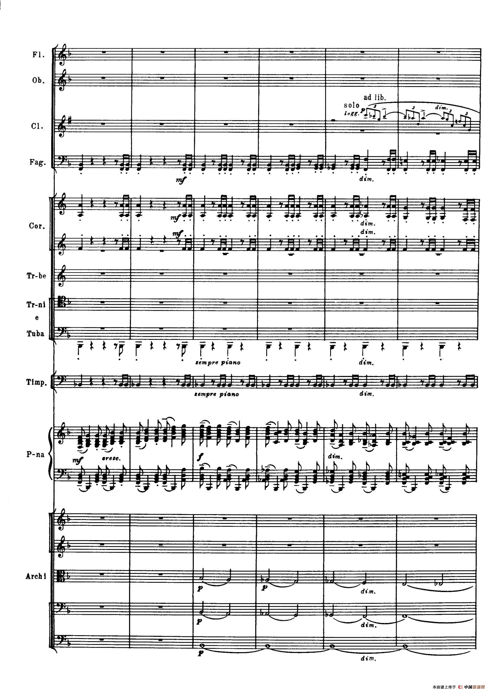 拉赫玛尼诺夫第三钢琴协奏曲总谱完整版（P101—