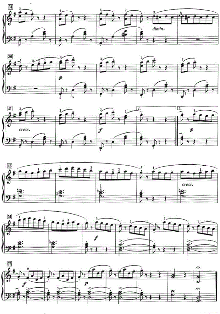 50首莱蒙钢琴练习曲 作品37（NO.13）