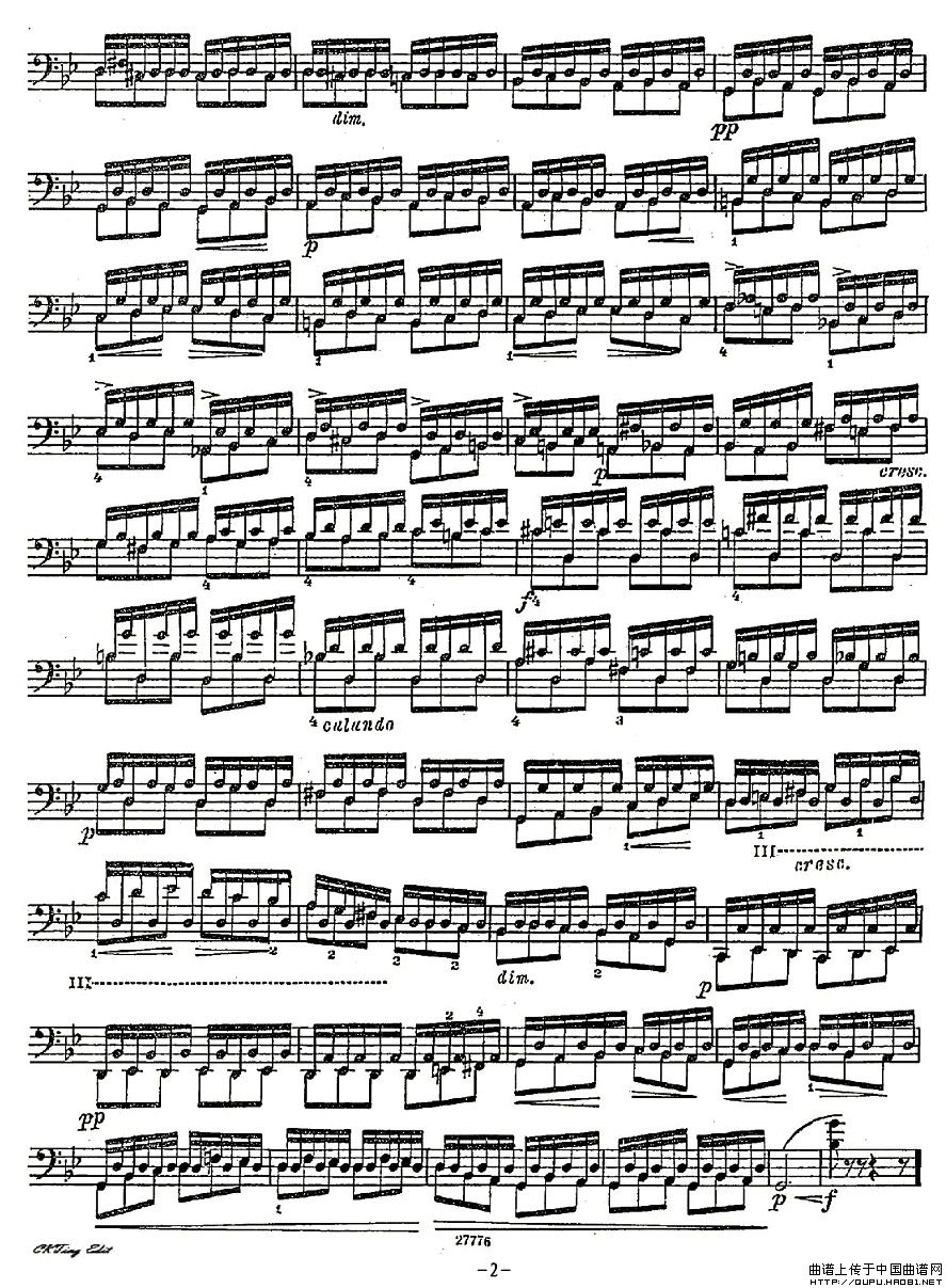皮阿蒂 12首大提琴随想曲第一小提琴谱