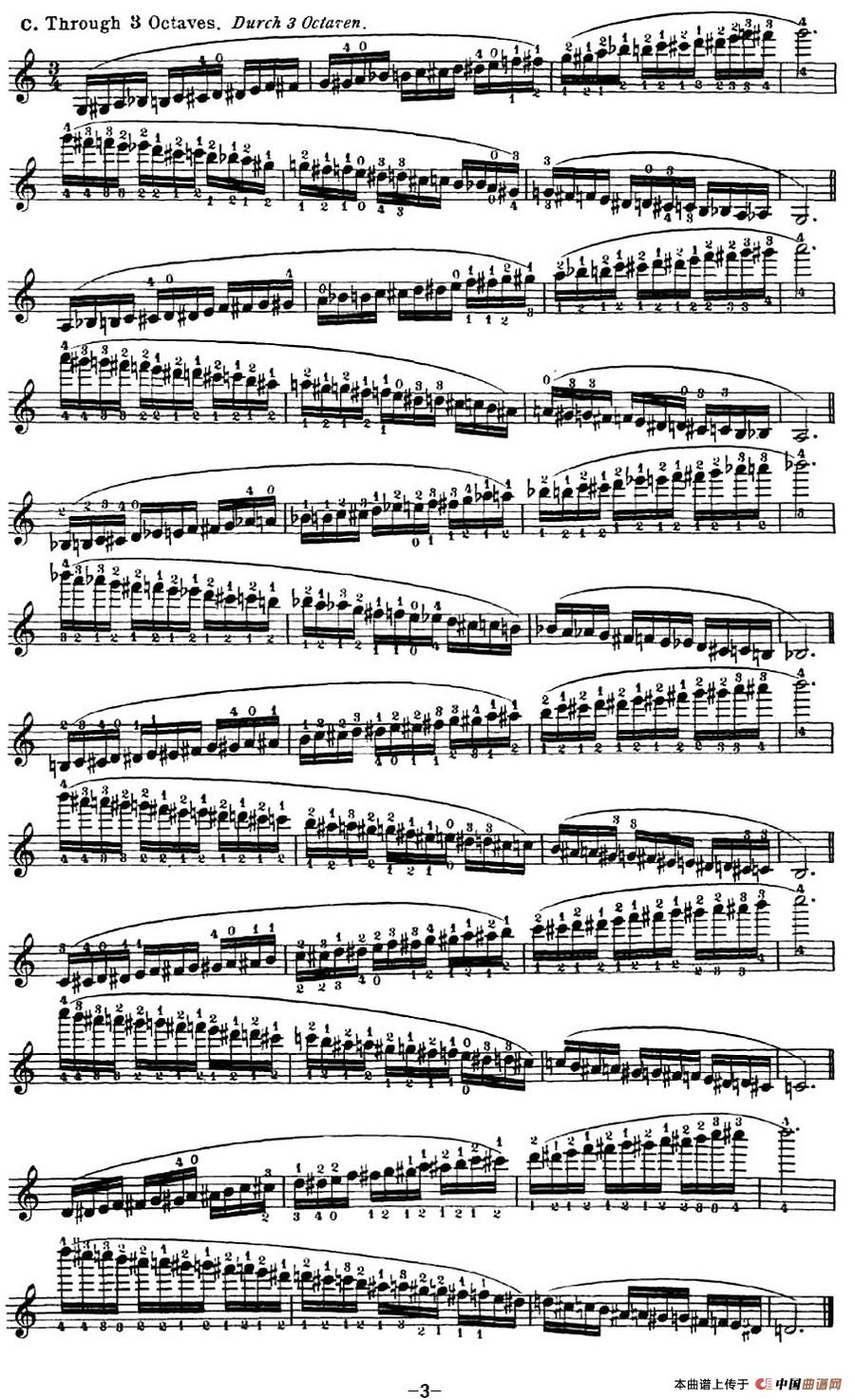 小提琴音阶练习·作品32Scale Studie-D小提琴谱