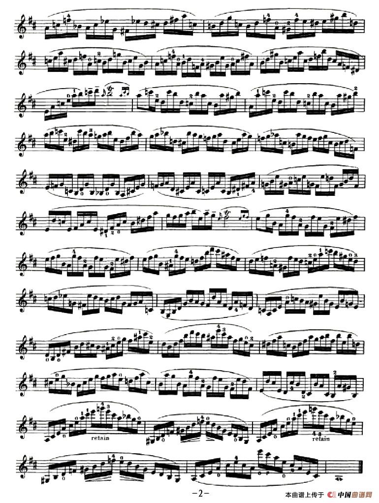 42首练习曲或隨想曲之29小提琴谱