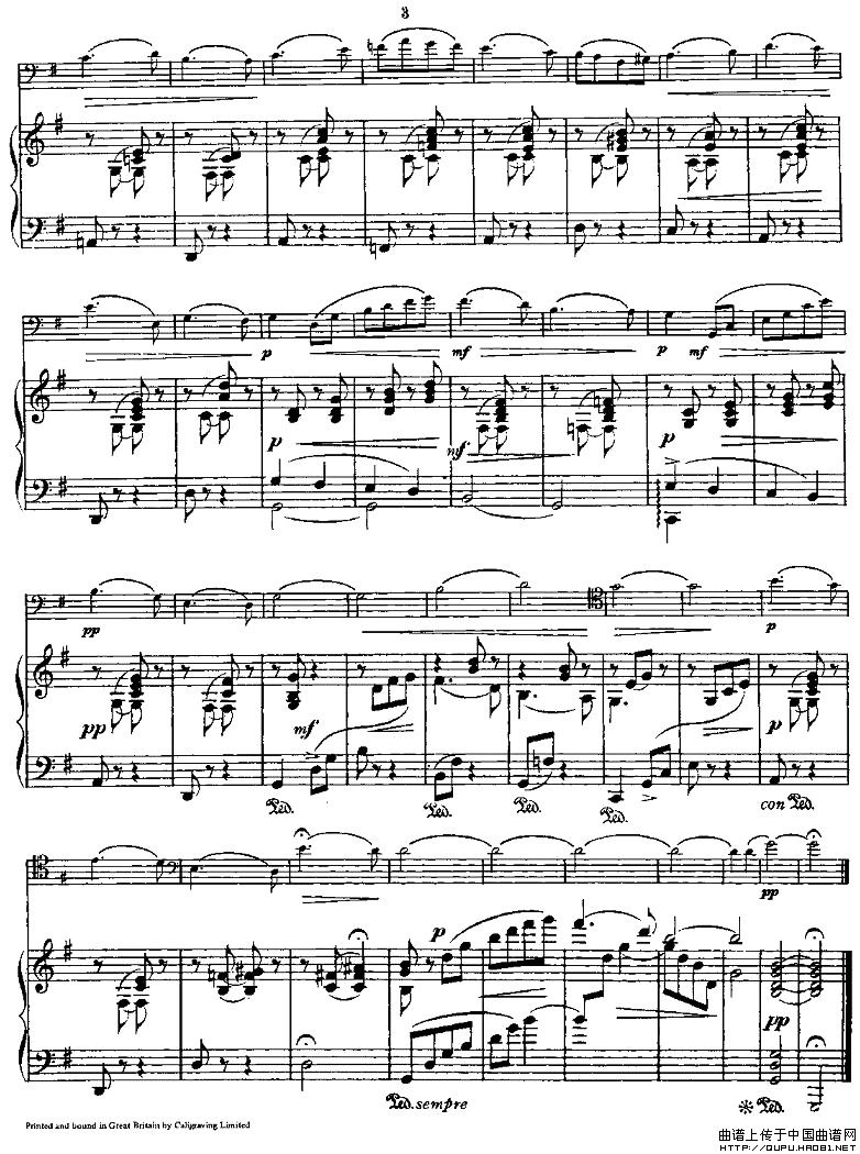 SPRING SONG - 春之歌（大提琴+钢琴）小提琴谱