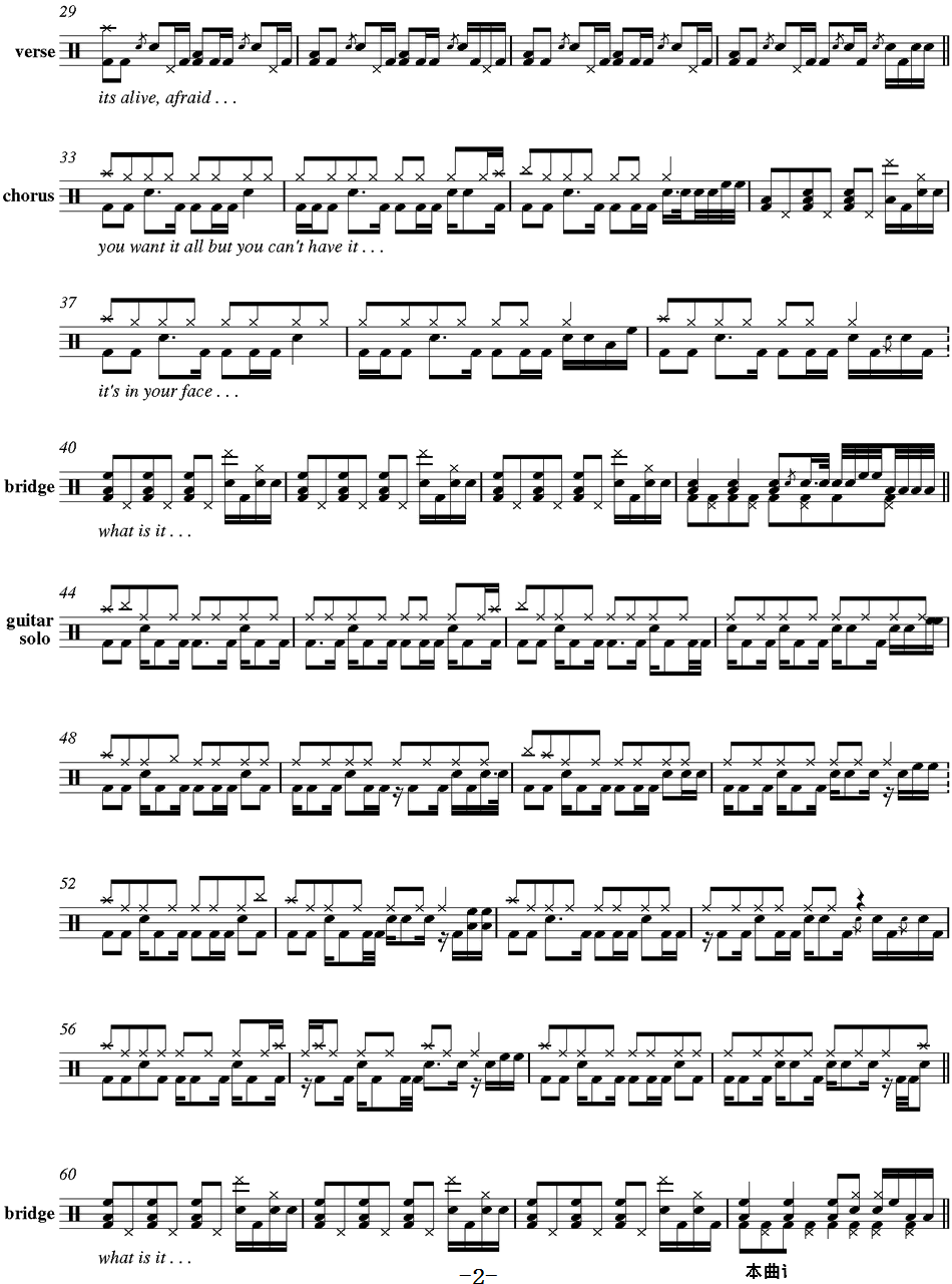 爵士鼓谱：FaithNoMore-Epic