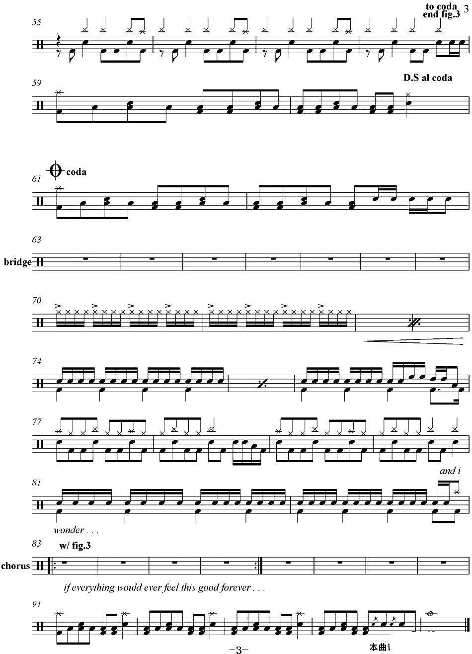 爵士鼓谱：FooFighters-Everlong