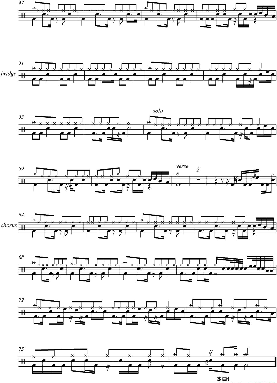 爵士鼓谱：Evanescence-Goingunder