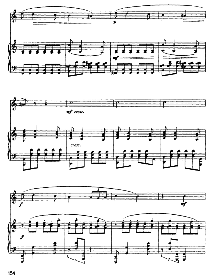 铜管乐谱曲谱 浪漫曲（圆号+钢琴伴奏）
