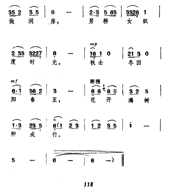 《牛郎织女》女声齐唱：花开满树柳成行