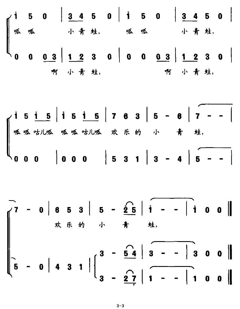 儿歌：欢乐的小青蛙（魏群词曲）